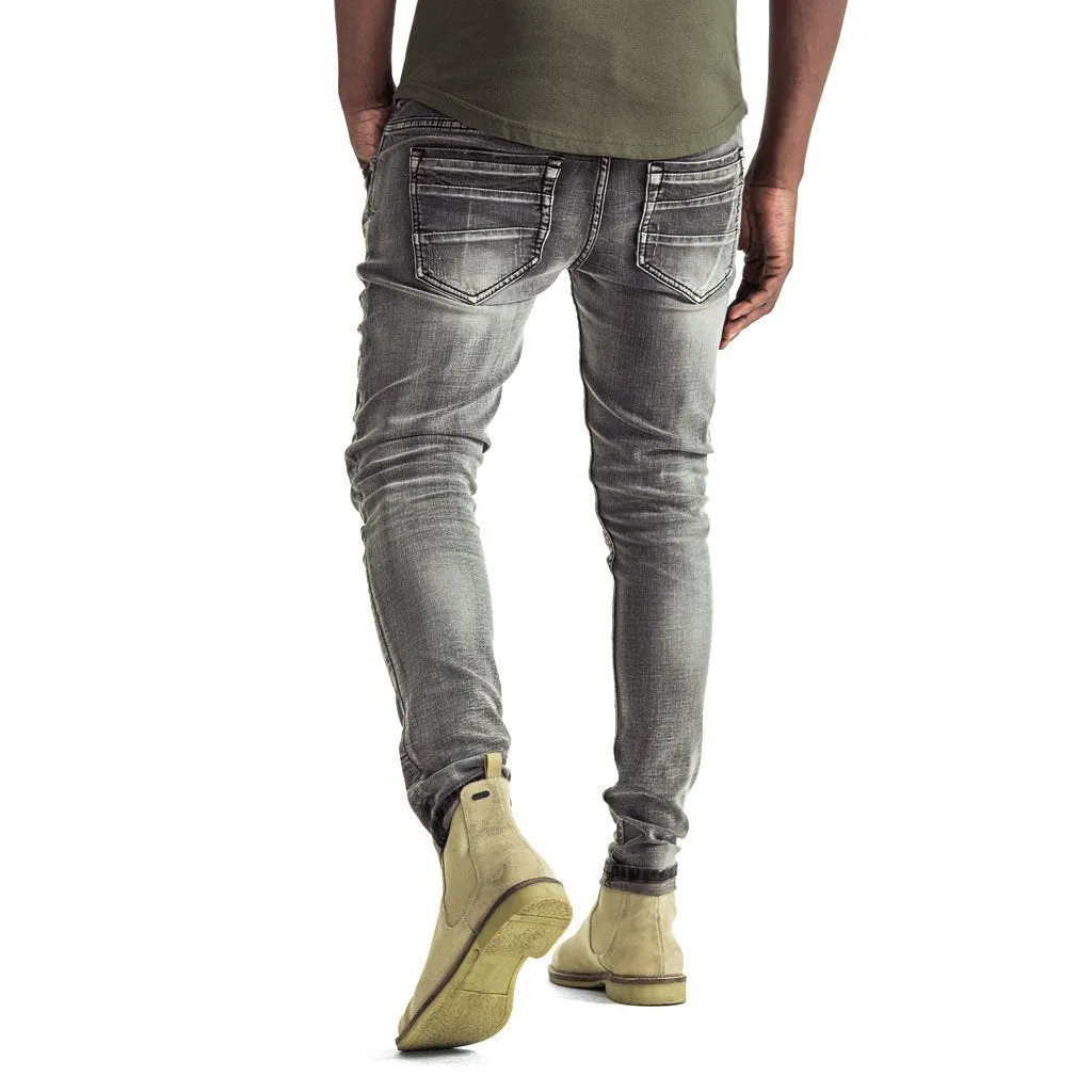 Trench Skinny Jeans - Light Grey