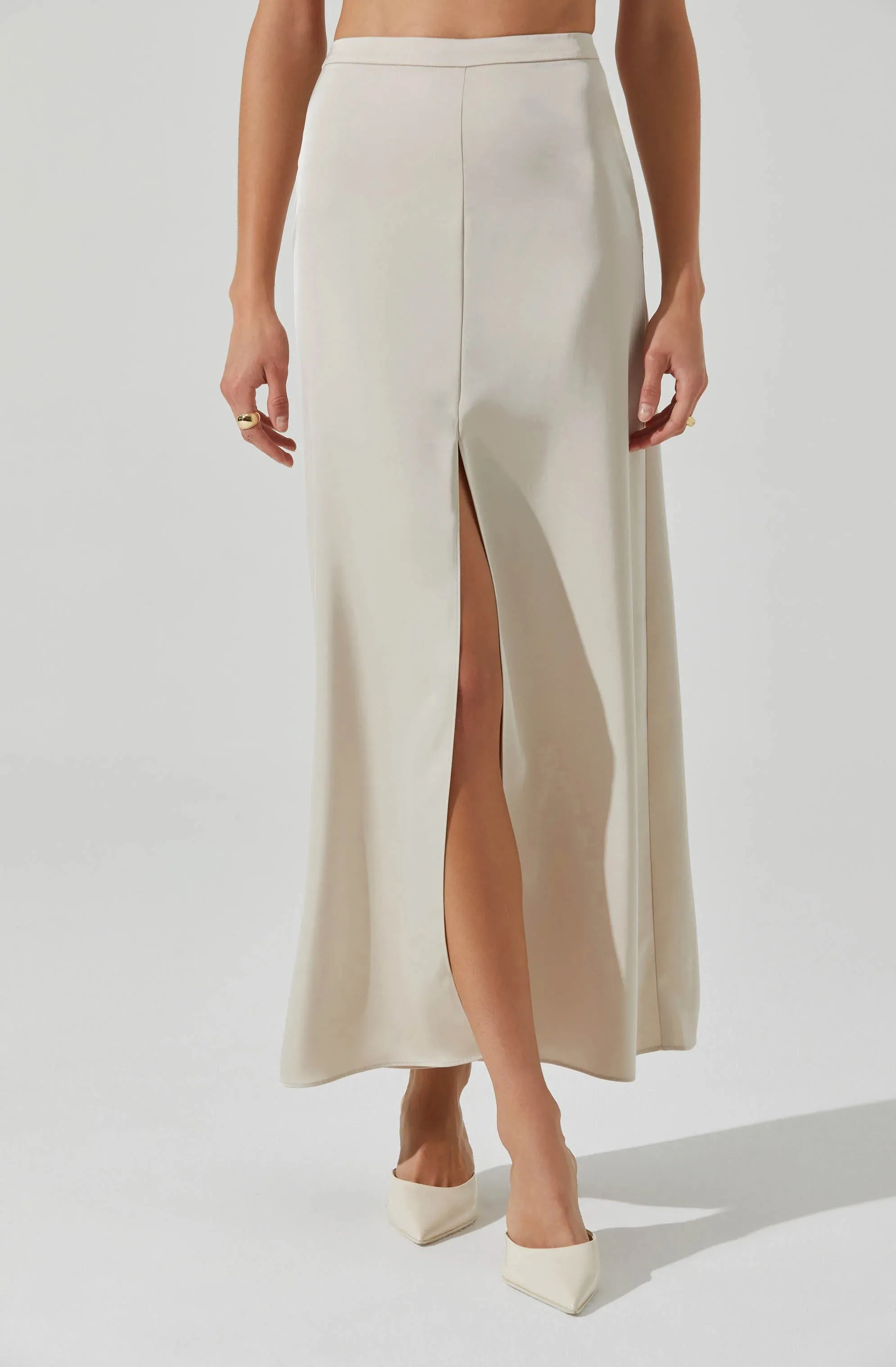 Vitella Satin Maxi Skirt