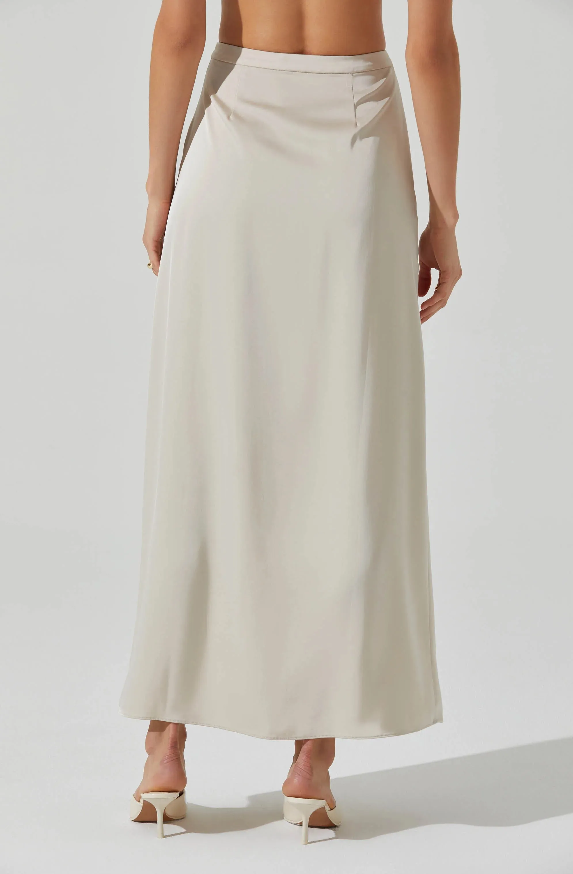 Vitella Satin Maxi Skirt