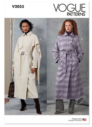 Vogue - V2055 MISSES' TRENCH COATS AND BELT