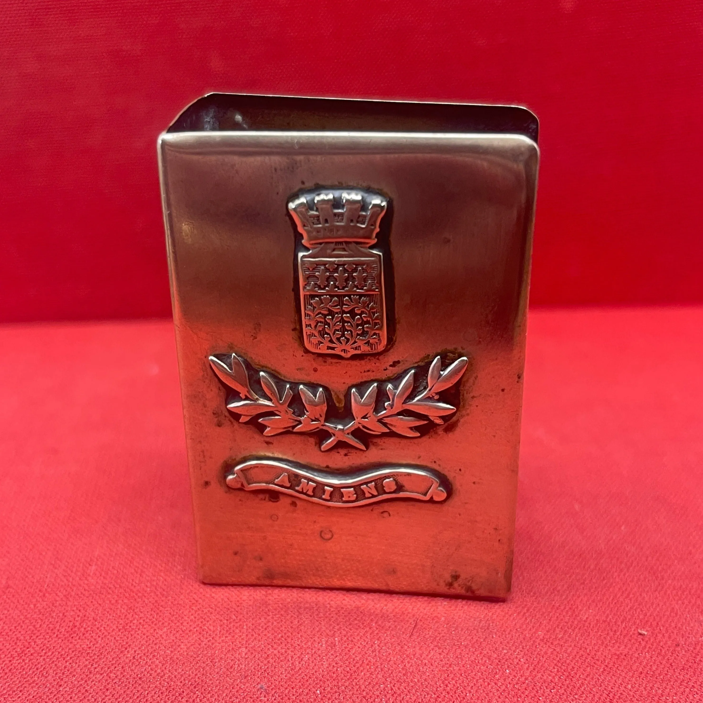 WW1  Brass Trench Art Matchbox Holder