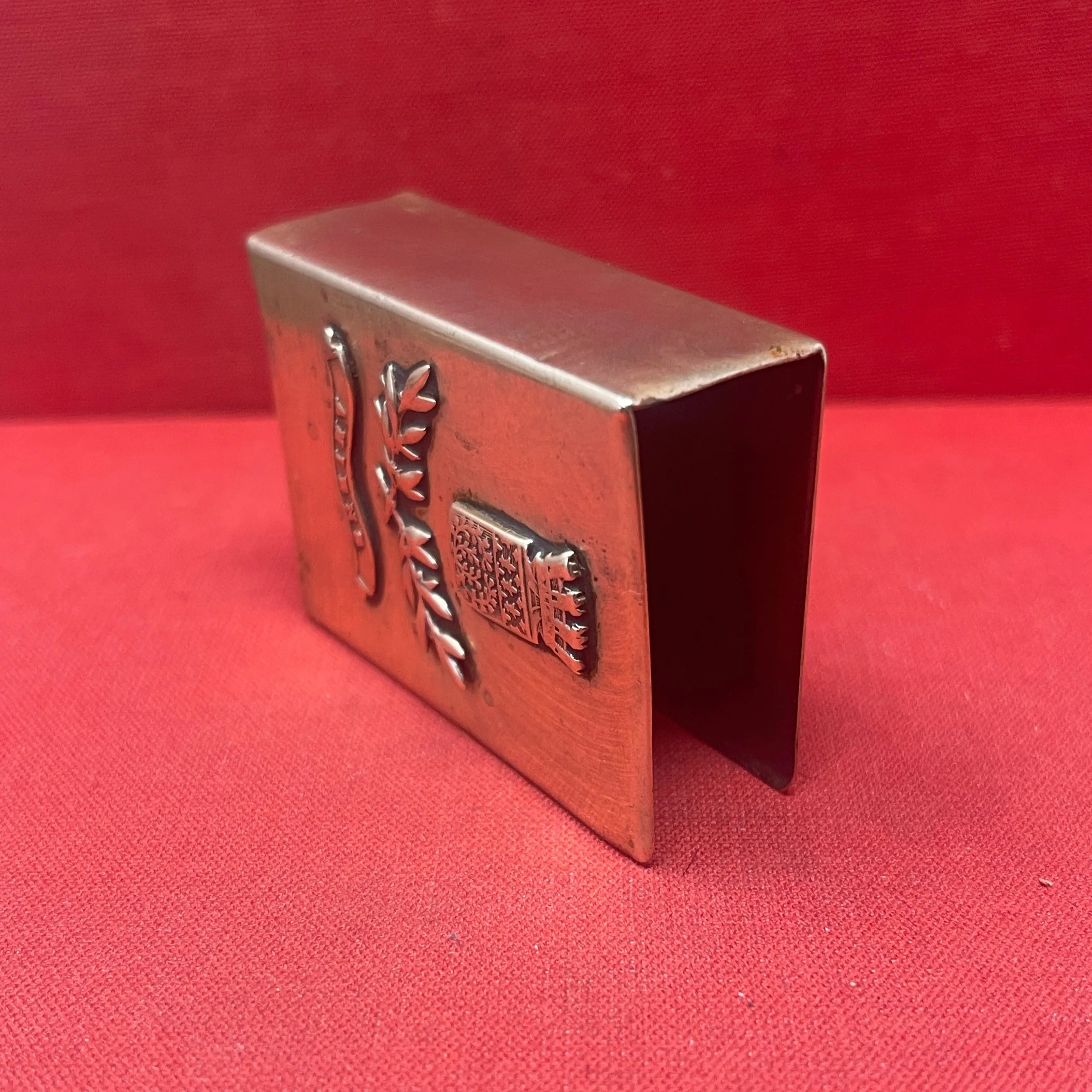 WW1  Brass Trench Art Matchbox Holder