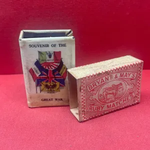 WW1 Matchbox Sleeve Souvenir Of The Great War