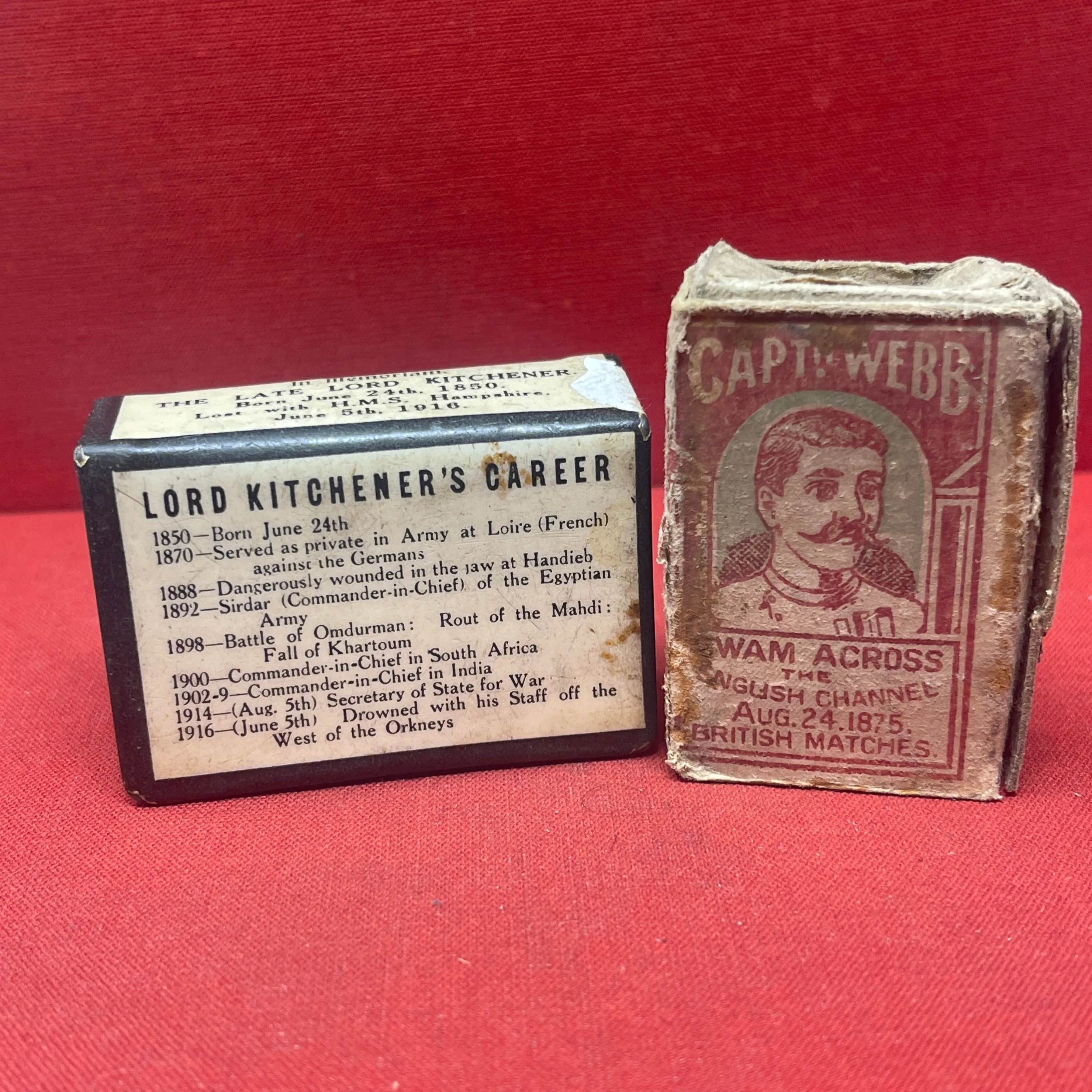 WW1  Souvenir Of The Great War Lord Kitchener Matchbox Holder