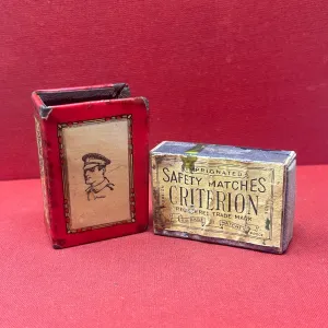 WW1  Souvenir Of The Great War Tommy Matchbox Holder