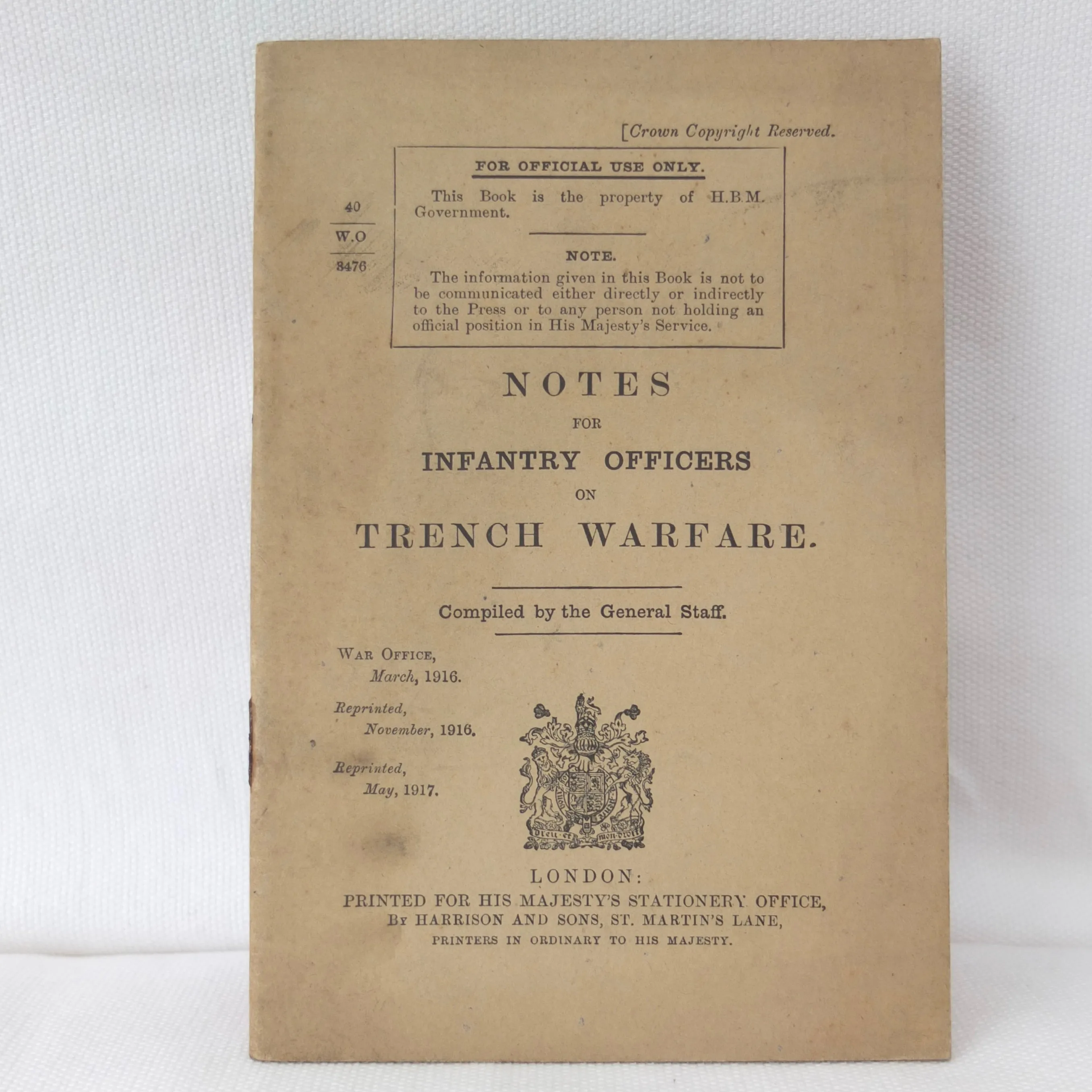 WW1 Trench Warfare Manual (1917)