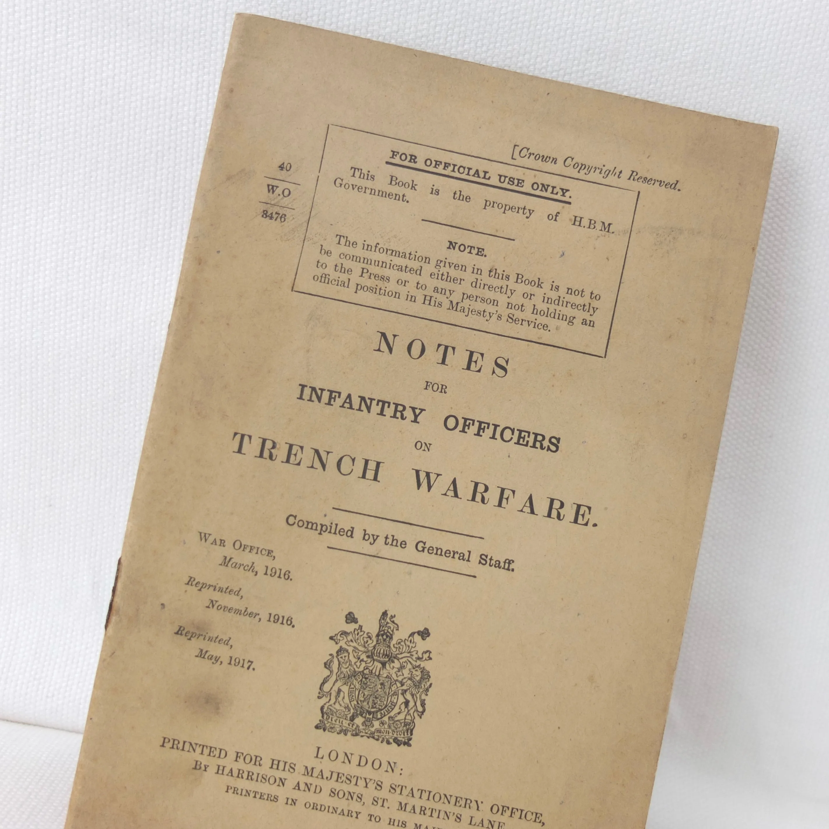 WW1 Trench Warfare Manual (1917)